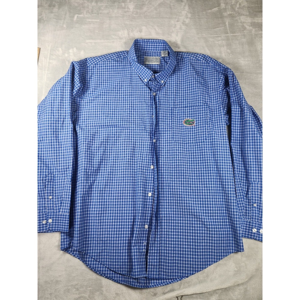 Campus Specialties Men's‎ Sz XXL Florida Gators Button Up Long Sleeve Blue Plaid